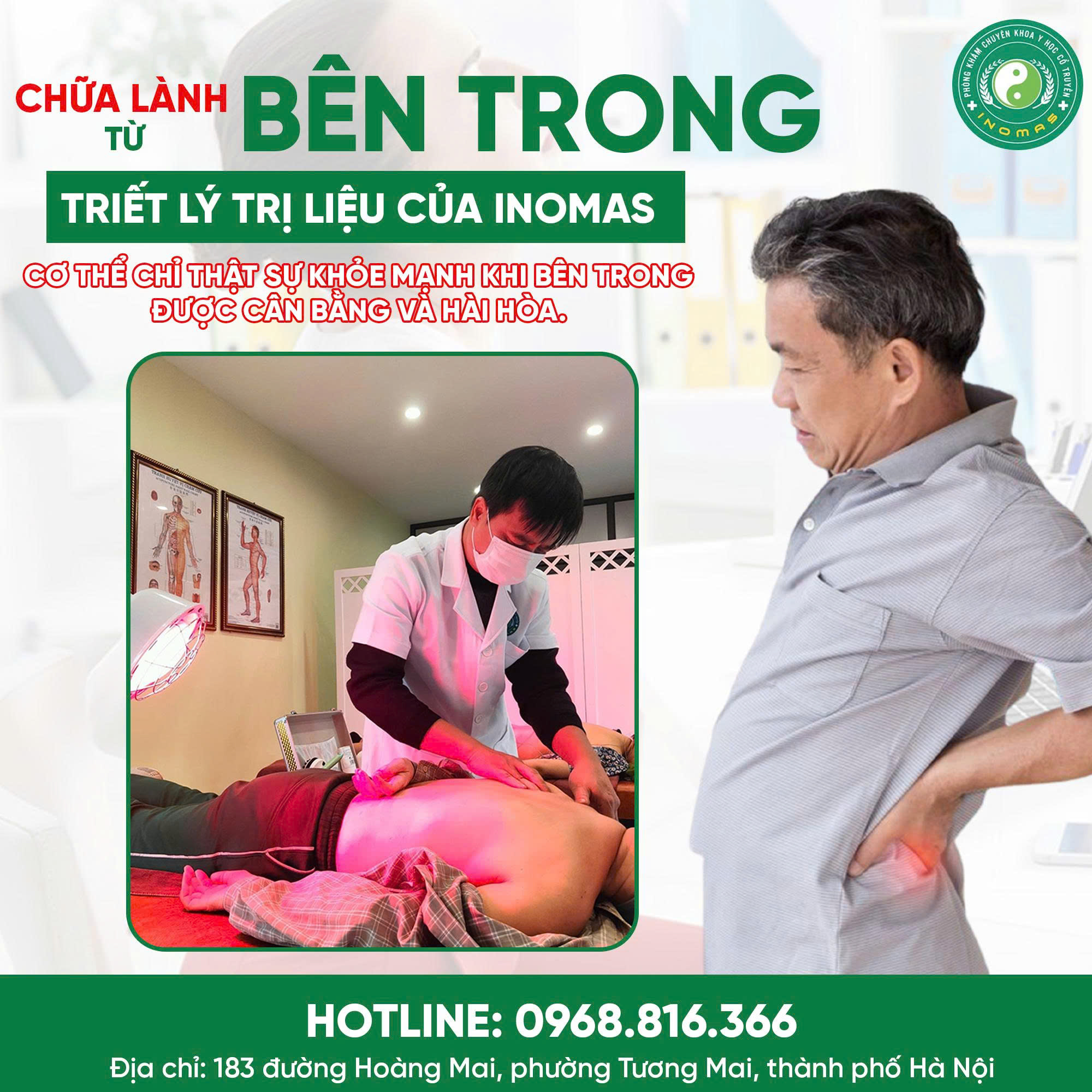 Chữa lành từ bên trong – Triết lý trị liệu cốt lõi tại Phòng khám Chuyên khoa YHCT Phương Đông Inomas