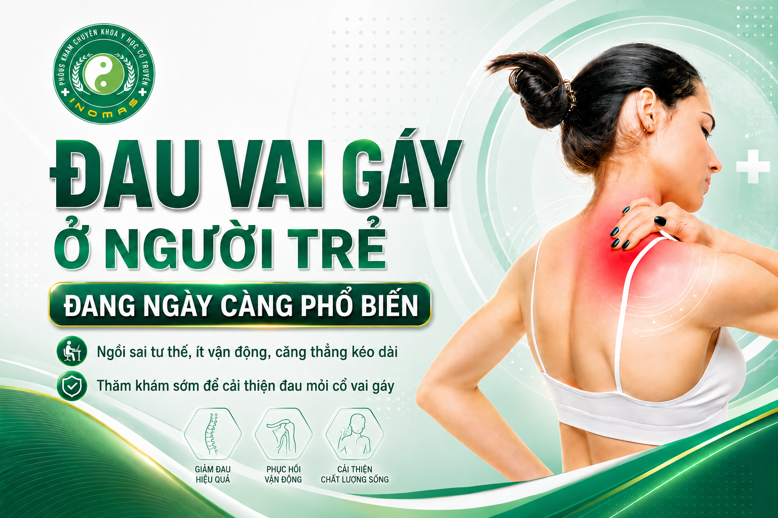 đau vai gáy ở người trẻ đang ngày càng phổ biến - inomas